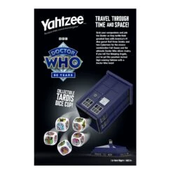 YAHTZEE®: Doctor Who TARDIS 60th Anniversary -Game Sale Store 2023 DrWho YAHTZEE Back Retailer 1