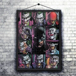 Batman “Three Jokers” 1000 Piece Puzzle -Game Sale Store Batman 3Jokers 1k pz framed puzzle