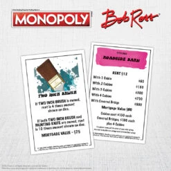 MONOPOLY®: Bob Ross® Edition -Game Sale Store BobRoss MN deed cards graphic