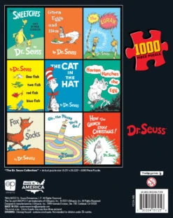 Dr. Seuss “The Dr. Seuss Collection” 1000 Piece Puzzle -Game Sale Store DSeuss CCovers 1k PZ flatbb web