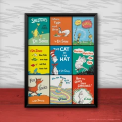 Dr. Seuss “The Dr. Seuss Collection” 1000 Piece Puzzle -Game Sale Store DSeuss CCovers framed