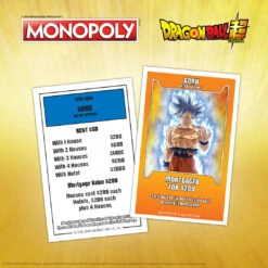 MONOPOLY®: Dragon Ball Super -Game Sale Store Dragon Ball Super MN deed cards graphic
