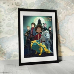 The Dragon Prince "Heroes At The Storm Spire" 1000 Piece Puzzle -Game Sale Store DragonPrince1kPZ graphic framed