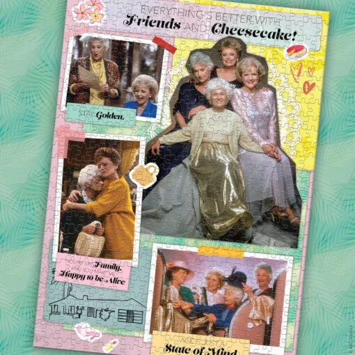 The Golden Girls “Everything’s Better With Friends And Cheesecake” 1000 Piece Puzzle - Image 5