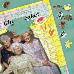 The Golden Girls “Everything’s Better With Friends And Cheesecake” 1000 Piece Puzzle -Game Sale Store Golden Girls Friends and Cheesecake 1k pz puzzle pieces