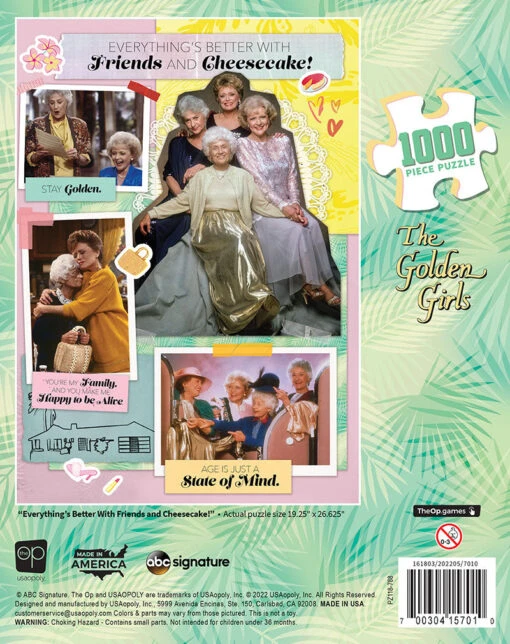 The Golden Girls “Everything’s Better With Friends And Cheesecake” 1000 Piece Puzzle - Image 7
