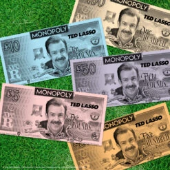 MONOPOLY®: Ted Lasso -Game Sale Store Image5 TedLassoMonopoly graphic money