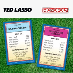 MONOPOLY®: Ted Lasso -Game Sale Store Image8 TedLassoMonopoly graphic TitleDeeds