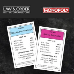 MONOPOLY®: Law & Order -Game Sale Store Law OrderMonopoly graphic TitleDeeds