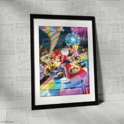 Mario Kart™ "Rainbow Road" 1,000 Piece Puzzle -Game Sale Store MarioKartRainbowRoad1kPZ framed