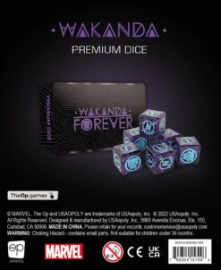 Marvel Black Panther Premium Dice Set -Game Sale Store Marvel Wakanda Premium Dice Pkg Flat Back web