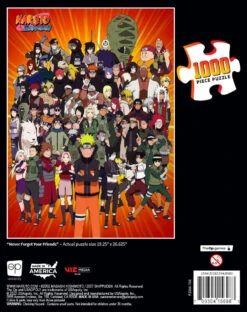 Naruto "Never Forget Your Friends" 1000 Piece Puzzle -Game Sale Store NARUTO NEVERFORGETYOURFRIENDS 1KPZ FLATBB WEB