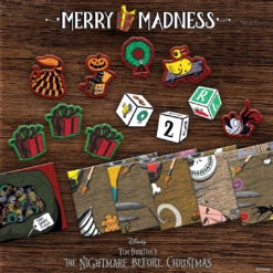 Disney Tim Burton's The Nightmare Before Christmas Merry Madness -Game Sale Store NBX Merry Madness tokens boards