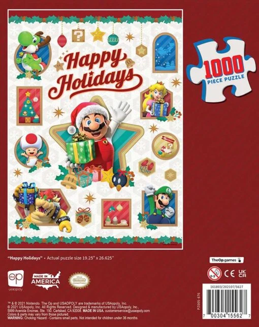 Super Mario™ "Happy Holidays" 1000 Piece Puzzle - Image 6