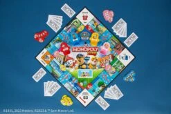 MONOPOLY JR®: PAW Patrol -Game Sale Store PawPatrolMonopolyJunior TopDown of Game Setup