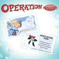 OPERATION®: Rudolph The Red-Nosed Reindeer -Game Sale Store Rudolph Operation cards graphic
