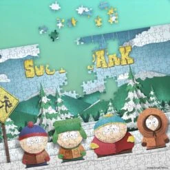 South Park "Paper Bus Stop" 1000 Piece Puzzle -Game Sale Store SP PaperBusStop 1k PZ puzzle pieces