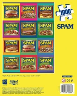 SPAM® Brand "Sizzle. Pork. And. Mmm.®" 1000 Piece Puzzle -Game Sale Store SPAM Sizzle.Pork .And .Mmm . 1k 21 flatbb web