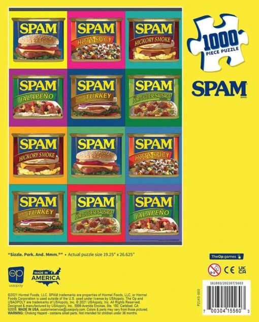SPAM® Brand "Sizzle. Pork. And. Mmm.®" 1000 Piece Puzzle - Image 7