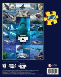 Shark Week "Shiver Of Sharks" 1000 Piece Puzzle -Game Sale Store SharkWeek 1K PZ2022 BB