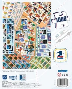 USPS "U.S. Stamps Of The 80's" 1000 Piece Puzzle -Game Sale Store USPS 80s 2022 1k PZ flatbb