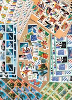 USPS "U.S. Stamps Of The 80's" 1000 Piece Puzzle -Game Sale Store USPS 80s 2022 1k PZ image