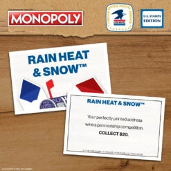 MONOPOLY®: U.S. Stamps Edition -Game Sale Store USPS MN chest cards