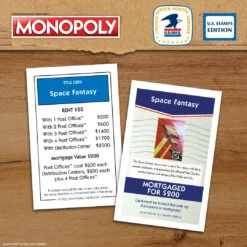 MONOPOLY®: U.S. Stamps Edition -Game Sale Store USPS MN deed cards