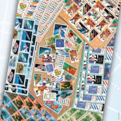 USPS "U.S. Stamps Of The 80's" 1000 Piece Puzzle -Game Sale Store USPS80sPZ graphic puzzle