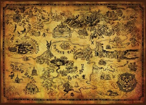 The Legend Of Zelda™ "Hyrule Map" 1000 Piece Puzzle - Image 3