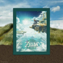 The Legend Of Zelda "Tears Of The Kingdom" 1,000pc Puzzle -Game Sale Store ZeldaTears 1k PZ Graphics PuzzleFramed