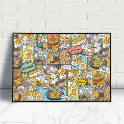 Gudetama "Amazing Egg-Ventures" 1000 Piece Puzzle -Game Sale Store gudetama Amazing Egg Ventures 1k PZ framed
