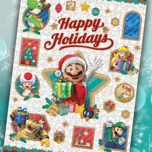 Super Mario™ "Happy Holidays" 1000 Piece Puzzle - Image 4