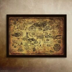 The Legend Of Zelda™ "Hyrule Map" 1000 Piece Puzzle -Game Sale Store zelda hyrule map puzzle framed puzzle